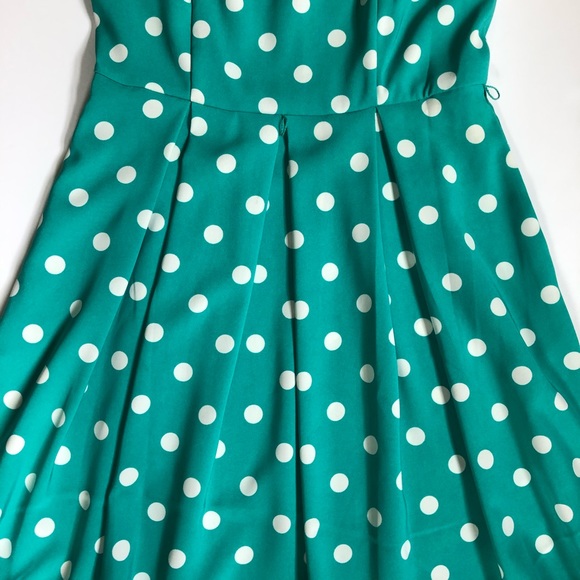 VINTAGE R&K Polka Dot Sheath Dress Size 10 - Picture 8 of 12